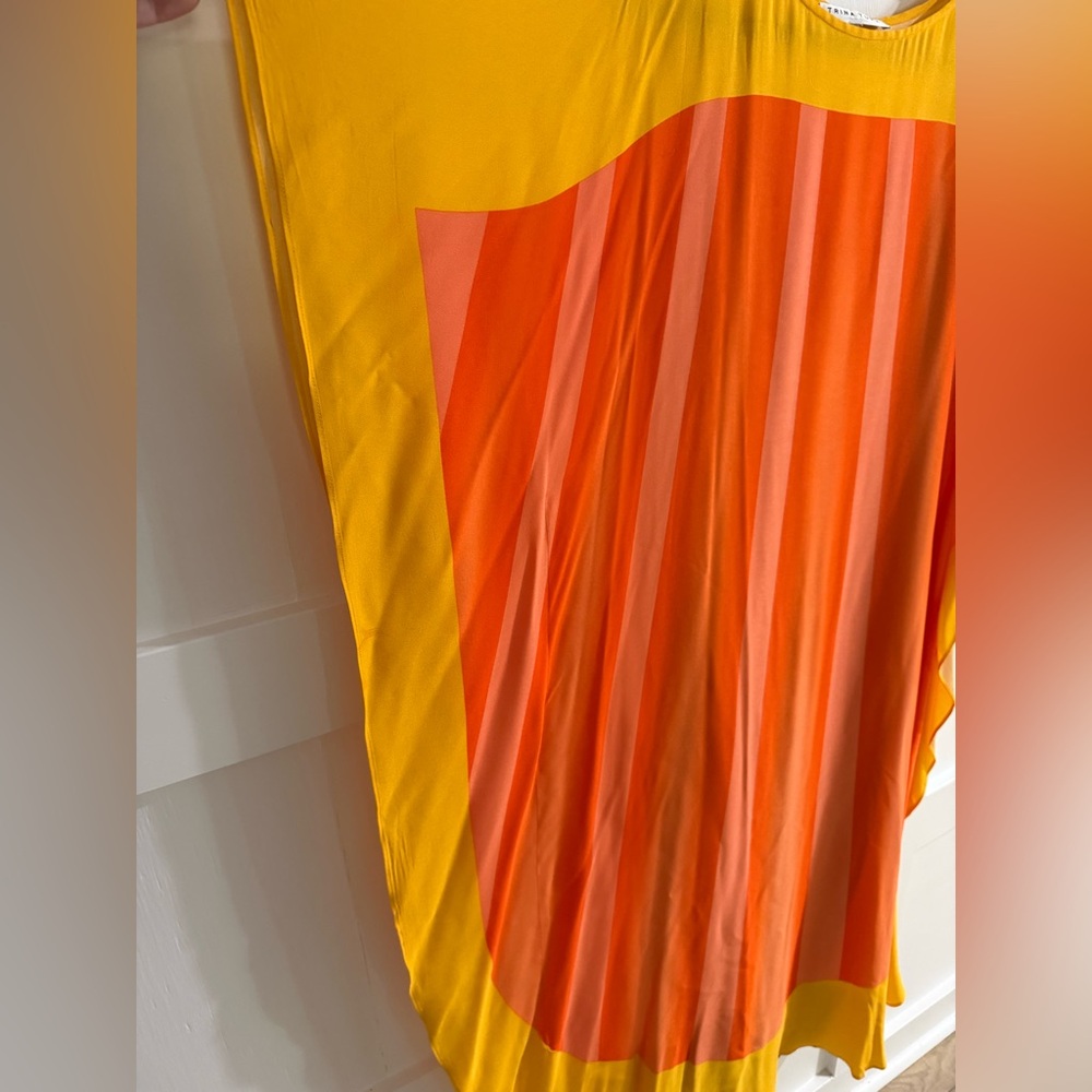 Trina Turk Shante Bicolor Caftan | Heatwave | XL | Resort Luxe - Picture 6 of 9